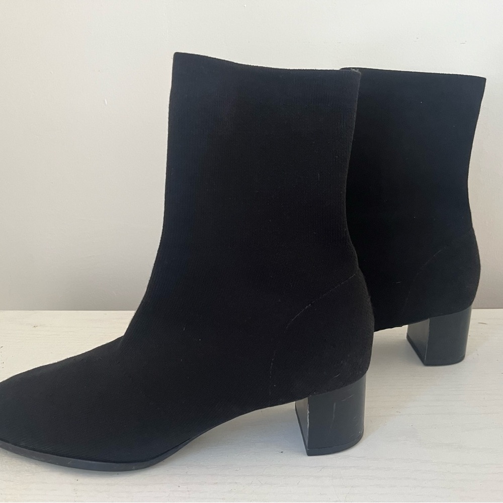 Via Spiga Black Knit Booties